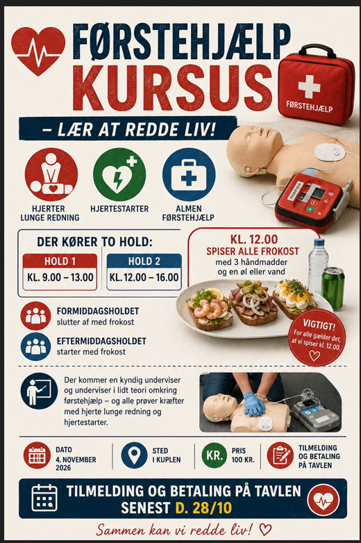 Førstehjælps kursus